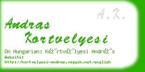 andras kortvelyesi business card